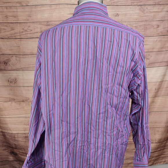 TAILORBYRD COLLECTION STRIPED COLOR BLOCK BUTTON DOWN SHIRT MENS XL - Picture 4 of 7